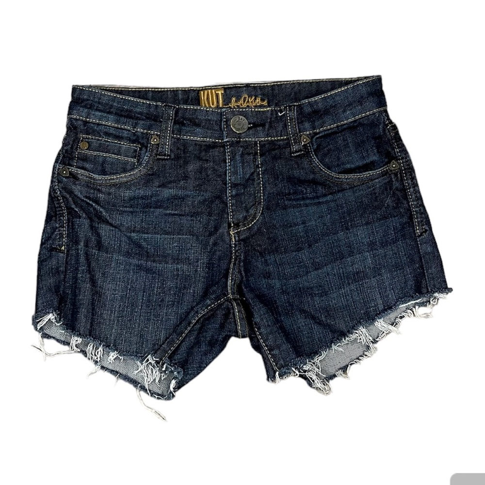 KUT from the Kloth Dark Wash Cut-Off Jean Shorts Size 2